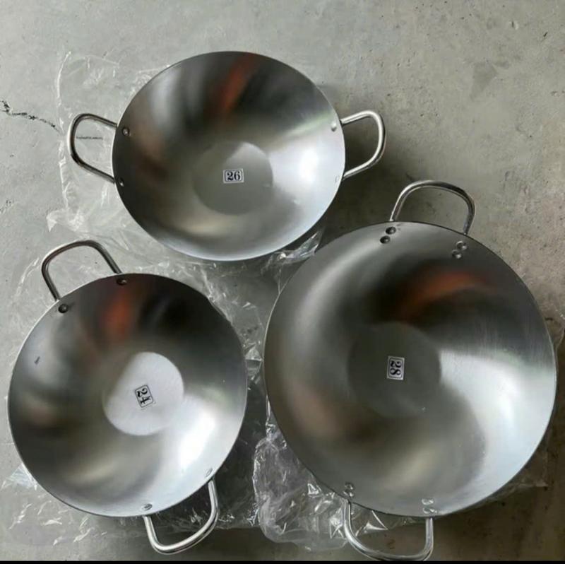 Bộ 3 Cái Chảo Nhôm Bóng Size 24cm 26cm 28cm Chảo Nhôm Lòng Sâu Quay Tán Đinh 4