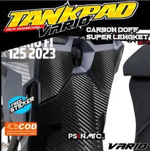 Sticker Carbon 3D DOP Tankpad Pelindung Dashboard Deckpad Vario 125 New 2023