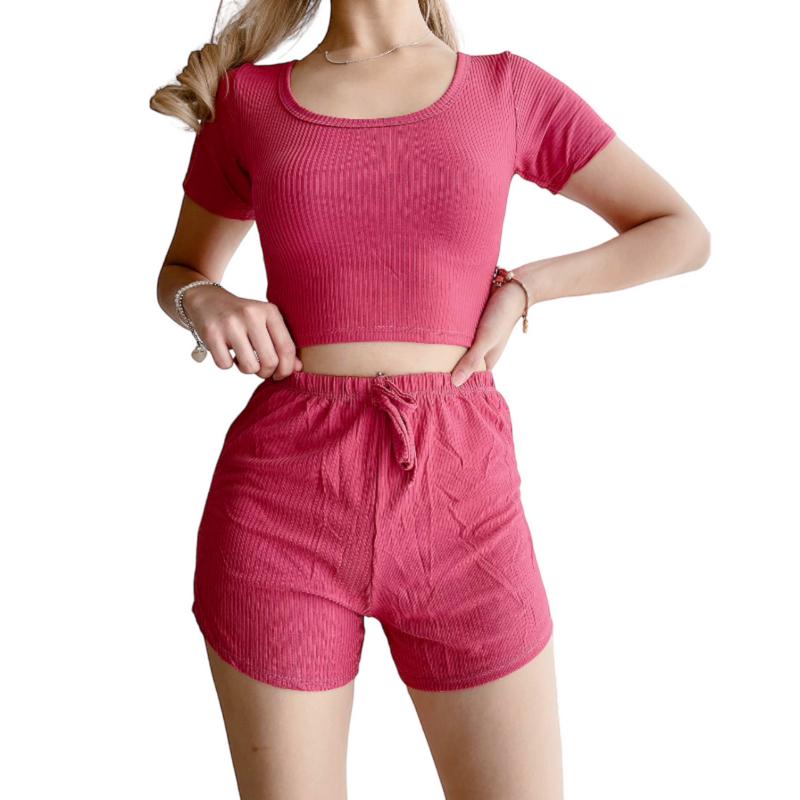 Fashionable Plain Terno Individual Sets Tops/Shorts For Wome - TikTok ...
