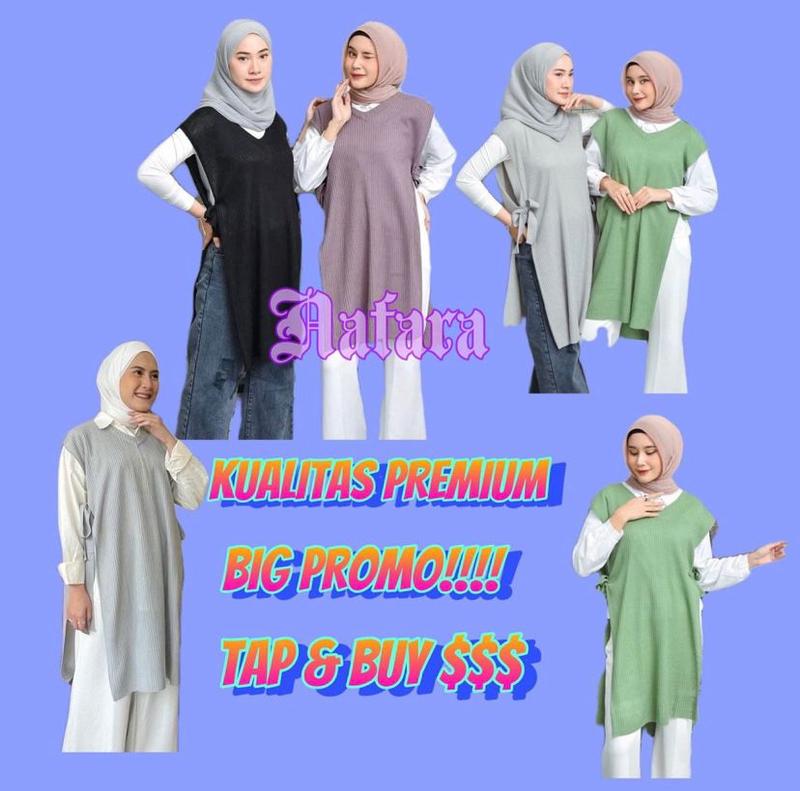 Product Introduction of Rompi Tali Long Tunik Rajut Wanita Premium | Atasan Wanita Panjang 2