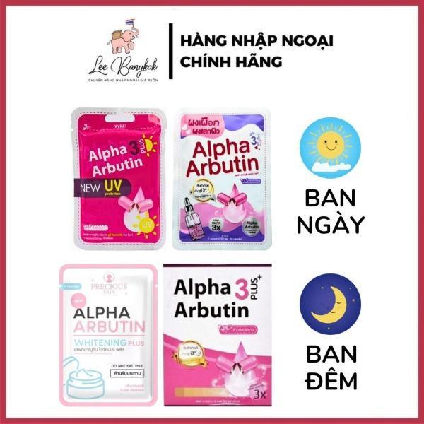 LeeBangkok Vỉ 10 Viên Bột Kích Trắng Kyra Alpha Arbutin 3 Plus Đêm Ngày UV Giúp Da Trắng Mịn Hàng Thái Lan Chính Hãng Dưỡng Trắng & Chống Tia UV LEEBANGKOK