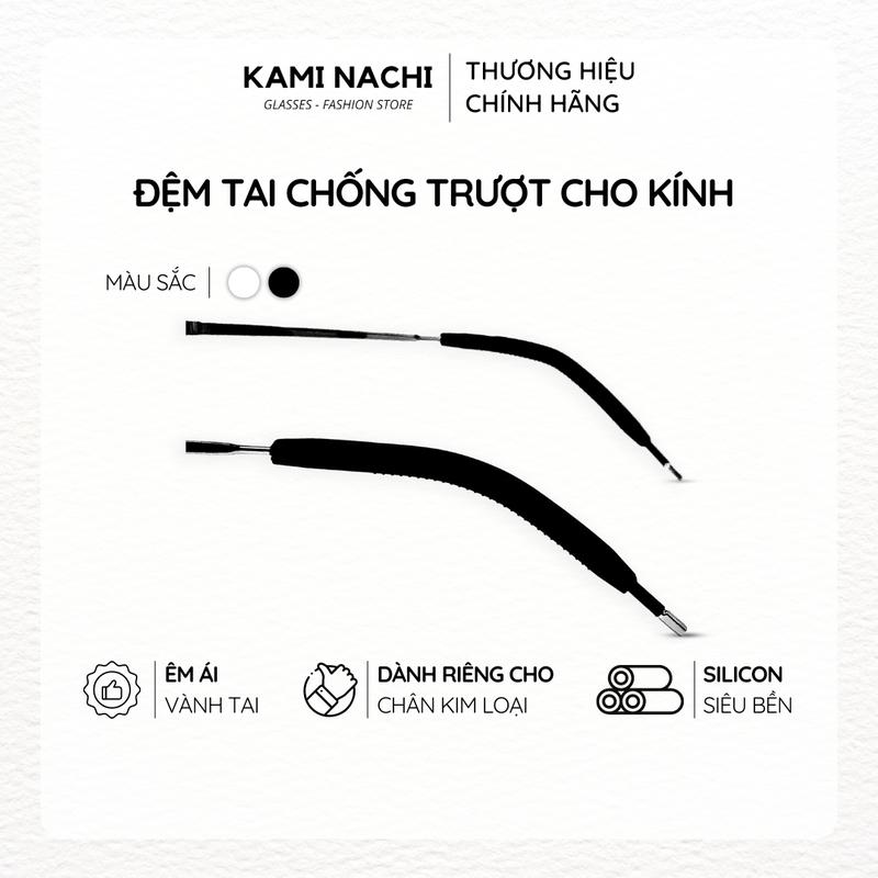 Miếng đệm làm êm tai cho kính bằng silicon siêu bền hình cây tăm chống trượt KAMI NACHI 1