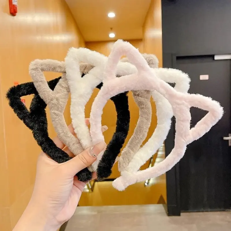 Băng Đô Tai Mèo, Thiết Kế Khoét Lỗ Kiểu Bánh Mì Tai Mèo Hấp, Kẹp Tóc, Dây Buộc Tóc Nhồi Bông Dễ Thương, Thích Hợp Cho Bé Gái Trẻ Trung, Có Thể Dùng Để Rửa Mặt Hoặc Đắp Mặt Nạ, Kẹp Tóc, Phụ Kiện Cài Tóc