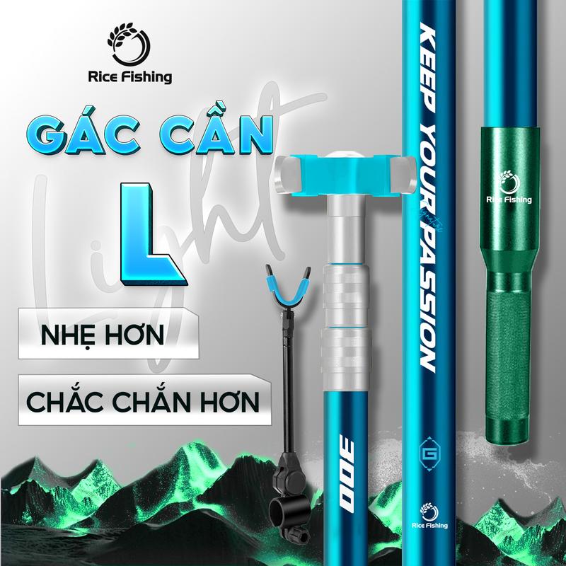 Gác Cần Câu Đài Rice Fishing Tổng Hợp Phiên Bản L Carbon 24T KK-59 - Đi Câu, Bắt Cá