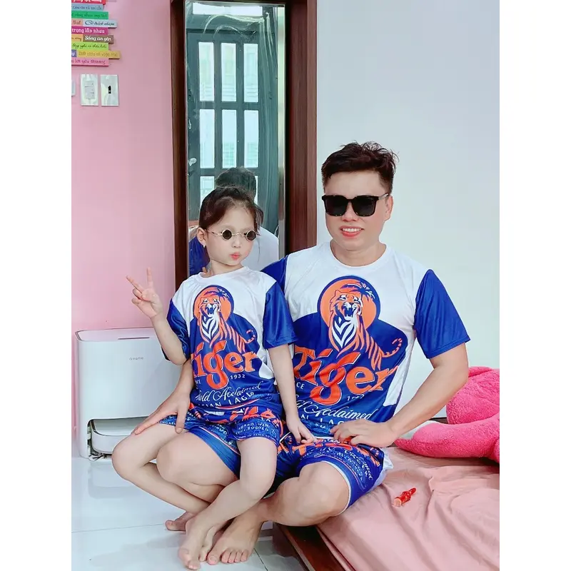 Bộ Quần Áo Thể Thao Mùa Hè Siêu Mát Mẻ Họa Tiết BIA TIGER XANH Cực Đẹp Thun Sport 5