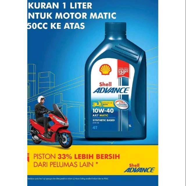 Gambar OLI SHELL ADVANCE MATIK 1 LITER dari FIRANI MOTOR_NEW Kab. Gresik Tokopedia