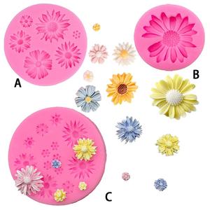 Molde de silicona con forma de margarita y girasol, 1 pieza de diseño floral multiusos para repostería DIY, utensilios de repostería para cocina en casa