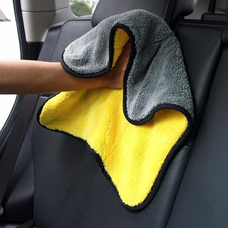 Product Introduction of ⚡KHĂN DÀY⚡Khăn lau xe chuyên dụng ô tô lau bếp lau kính Microfiber siêu thấm không bị sơ rối 2 lớp 88419 Làm Sạch Len 15