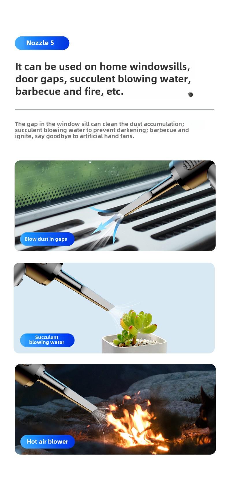 Product Introduction of Duster Blowing and Suction Integrated Handheld Pumping High-Power Computer Chassis Keyboard Wireless Duster 8
