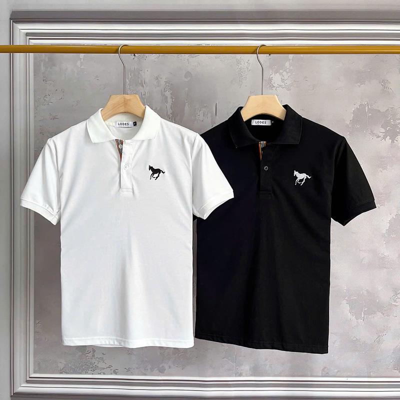 Áo polo nam cổ trụ thêu logo ngựa phối họa tiết cổ chất thun co giãn 4 chiều chuẩn form Menswear
