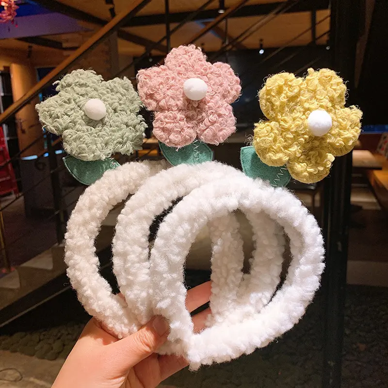 Lamb plush flower gives you a small red flower headband cartoon cute hair accessory small flower hair headband hair accessory