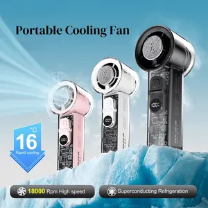 Kipas X05 Transparant AC Cooling Fan Portable High Speed Kipas Angin Turbo Portable 18000Rpm Es Pendingin 5000Mah