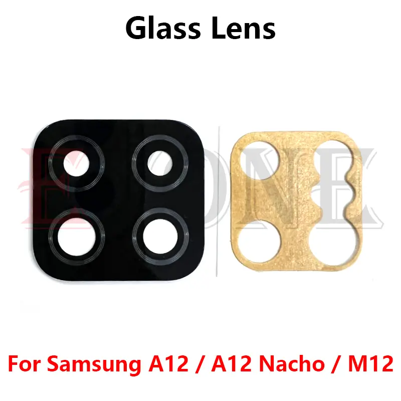 Ống Kính Kính Máy Ảnh Sau, Thay Thế, Cho Samsung Galaxy A12, A12 Nacho, A125, A127, SM-A125F / DSN, SM-A127F / DSN, M12, SM-M127F / DSN, Có Miếng Dán Dính, Phụ Tùng Phục Hồi