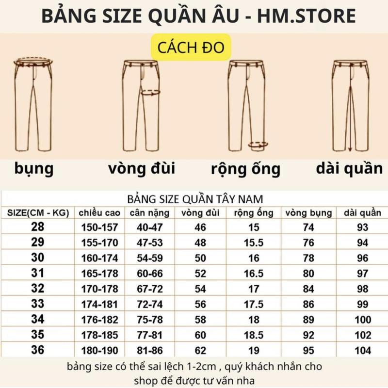 Product Introduction of [ DEAL MỞ BÁN ] COMBO 2 Quần Âu Ống Côn HQ Form Slim Fit . Vải co giãn nhẹ , form dáng thanh lịch quần  tây  nam 10