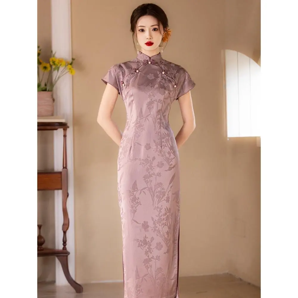 Dress 2025 New Improved Cheongsam New Chinese Style Light National Style Women's Small Beautiful Unique Miss Republic of China Women's Skirt
