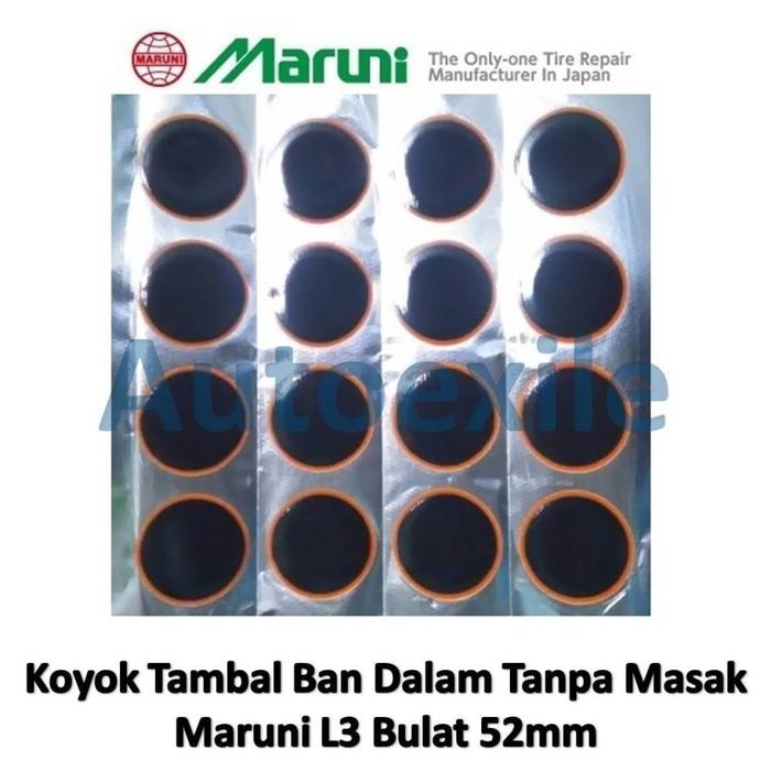 Gambar Koyok Tambal Tempel Ban Dalam Maruni L3 Bulat 52mm L-3 Tip Top Tube Tanpa Masak Made in Japan - Hitam Jingga dari Autoexile Kota Medan Tokopedia