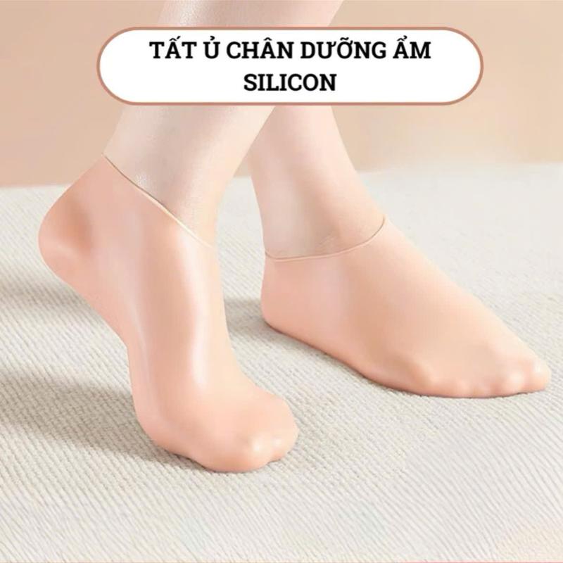 Cặp Vớ Gel Silicon Tất Ủ Chân Ủ Kem Dưỡng Ẩm Chống Khô Da Nứt Nẻ