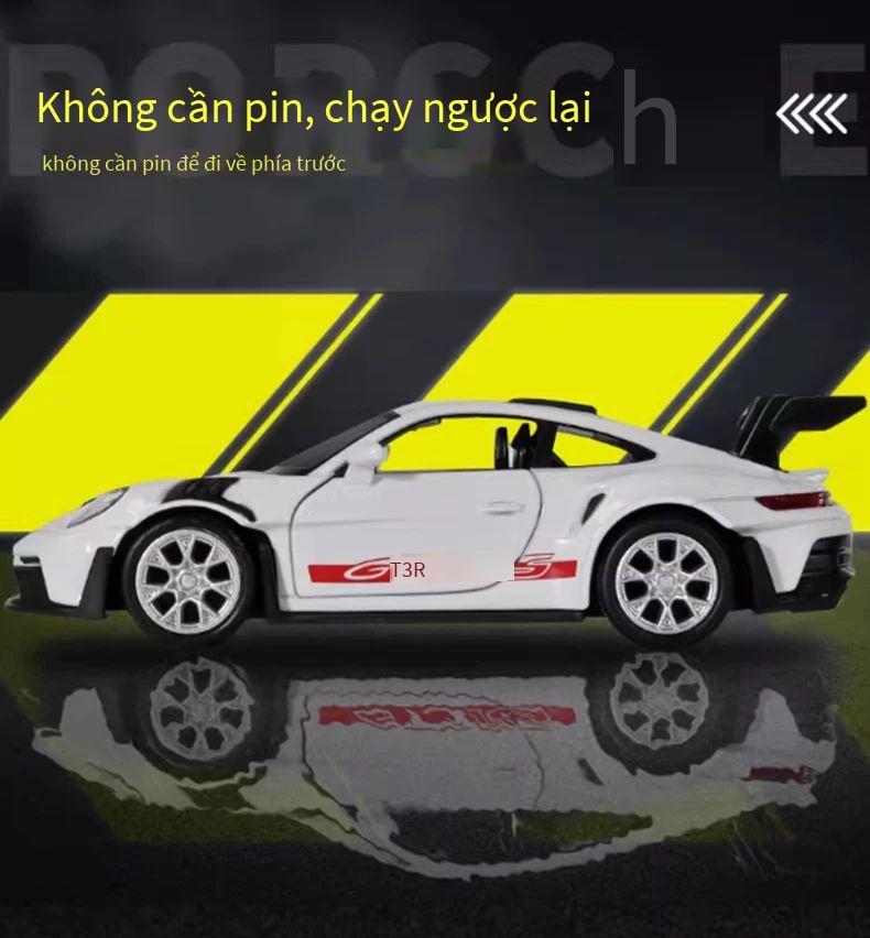 Product Introduction of 1: 36 Porsche 911 992 GT3 RS Đường đua hợp kim Mô hình xe đua Diecast Kim loại Xe thể thao Xe mô hình Bộ sưu tập mô phỏng Quà tặng cho 6