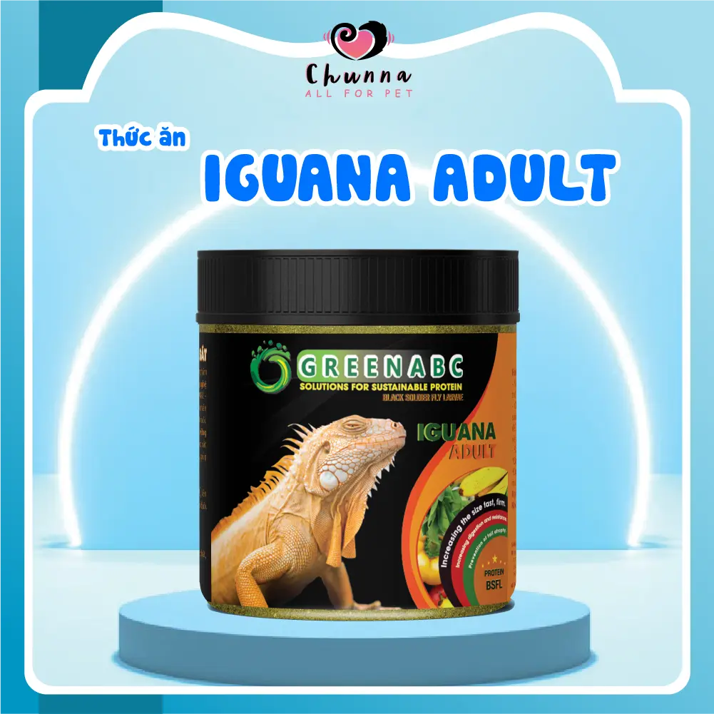 Thức ăn IGUANA TRƯỞNG THÀNH - Rồng Nam Mỹ trưởng thành từ 1m trở lên - hộp 230g