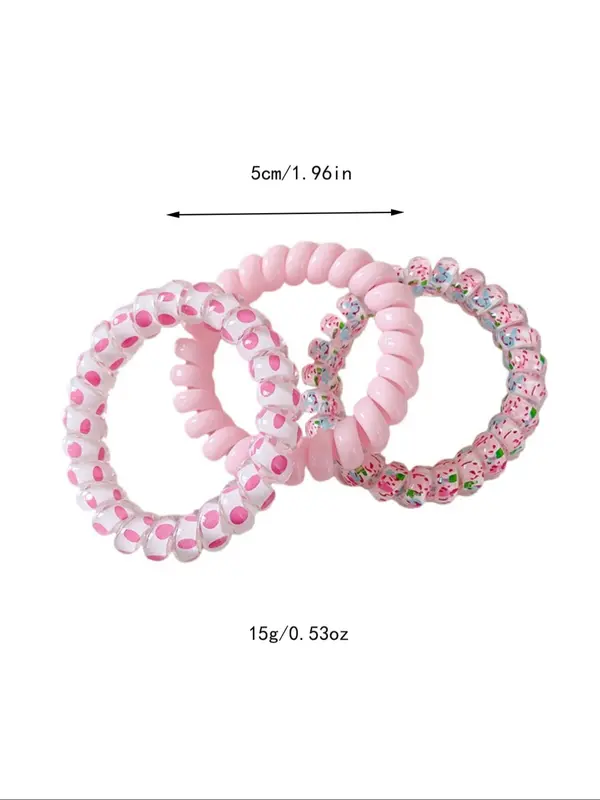 Women's Colorful Coil Hair Tie, Casual Trendy Elastic Hair Tie, No Crease Hair Small Ponytail Holders for Daily Use for Women & Girls, Fashion Hair Accessory 1