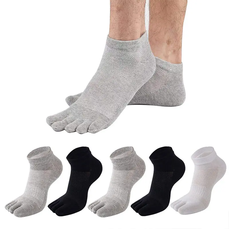 5 Toe Socks Sports Leisure 5 Toe Socks Antibacterial Deodorant Sweat Absorbent Quick Dry Exercise Running Socks Cotton Menswear