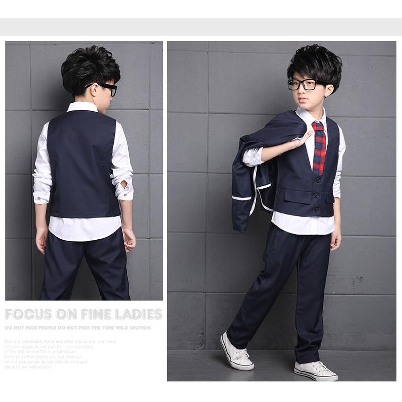 Product Introduction of Children's Spring and Autumn Elementary School Uniform Set College Style Class Uniform Boys and Girls Kindergarten Uniform Graduation 16
