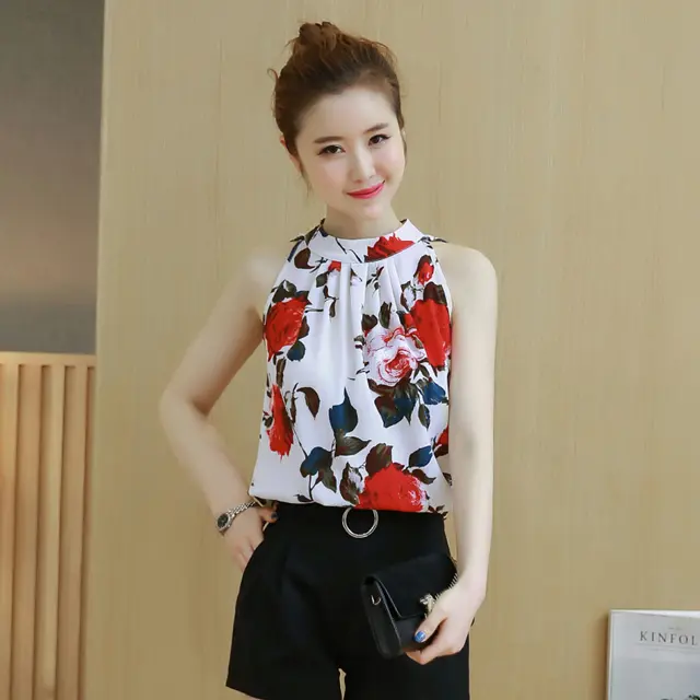 Áo Cổ Yếm Không Tay Phong Cách Hàn Quốc, Cỡ Lớn, Dễ Phối Đồ Áo Voan Thời Trang, Dành Cho Nữ, Nhỏ Gọn Bụng, Thích Hợp Cho Mùa Hè, Hàng Mới Về 2024