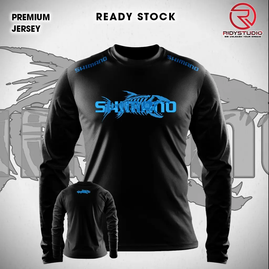 [Ready Stock] Baju Pancing Shamino Skeleton Mancing Anglers T Shirt Unisex