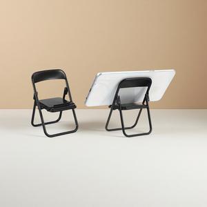 1 pieza Soporte para teléfono móvil de diseño de silla pequeña creativa, Decoración y adorno de escritorio lindo, Mini soporte estilo Lazy TV Show para teléfonos
