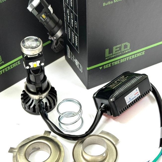 ( Tặng Hậu Nháy ) Đèn led pha bi cầu M8C chân đa năng chân Đa Năng H5 M5 Lắp Dream, Wave Nhỏ, Fu I, SH Mode .... bi  cầu  mini