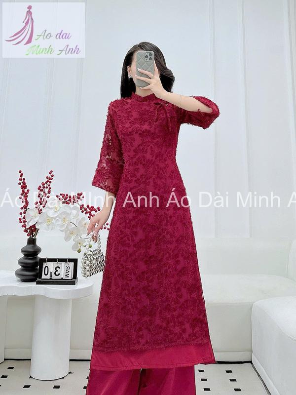 Áo Dài Dáng Xuông Rộng Lông Vũ - Áo Dài Minh Anh 3