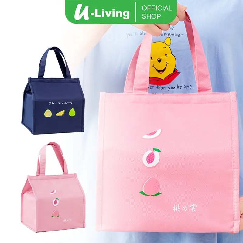 U-Living Tas Bekal Portable Tas Makan Siang Food Launch Bahan Oxford Lapisan Alumunium Foil Tahan Panas dan Dingin TT035