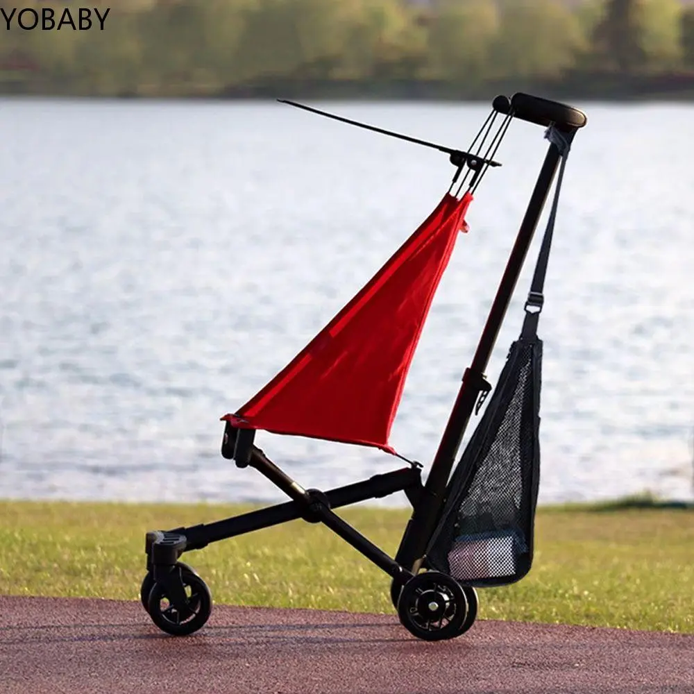 YOBABY Universal Mesh Baby Stroller Net Pocket Large Capacity Pram Buggy Baby Pram Organizer Stroller Accessories Triangle Bag Hanging Carriage Bag Outdoor