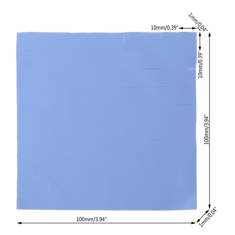 Thermal Pad 100x100x1mm Thermal Conductivity Non Conductive Heat Resistance Silicone Thermal Pads, for Laptop Heatsink 8