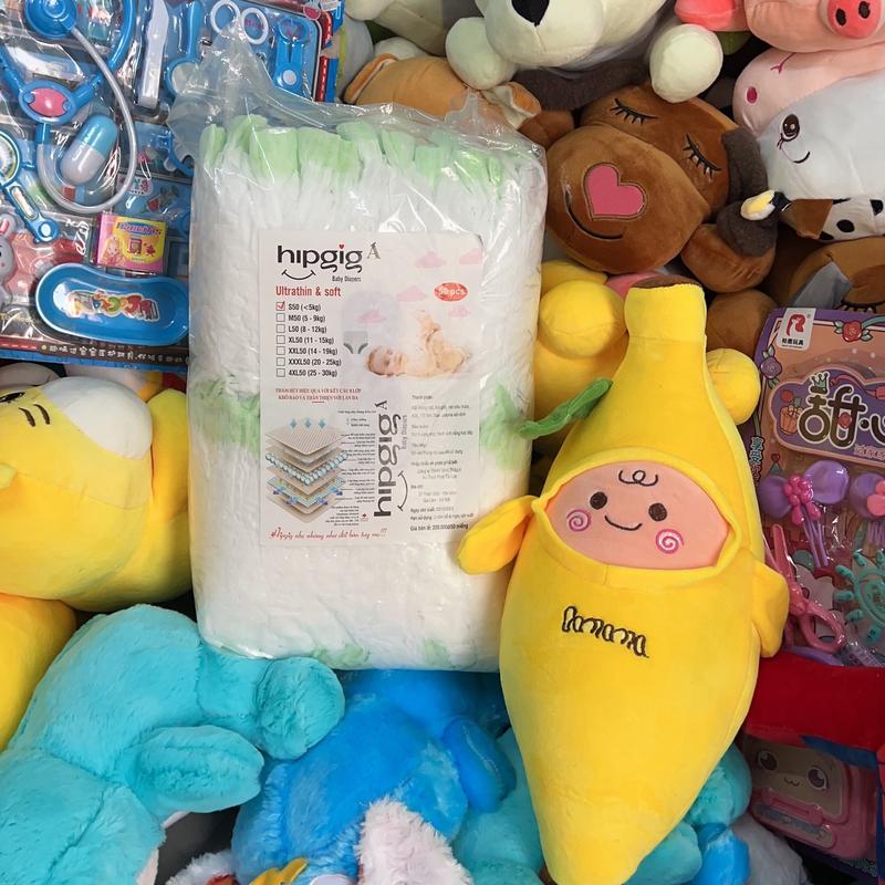 [ kèm 2 quà ] combo 100 bỉm quần hoặc dán kèm gấu bông hoặc đồ chơi cho bé