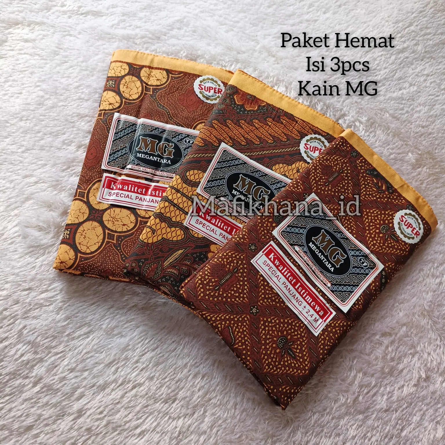 Paket Hemat Isi 3pcs Kain MG Kain Batik Panjang / Kain jarik / Kain Kebat / Kain Persalinan / Nujuh bulanan