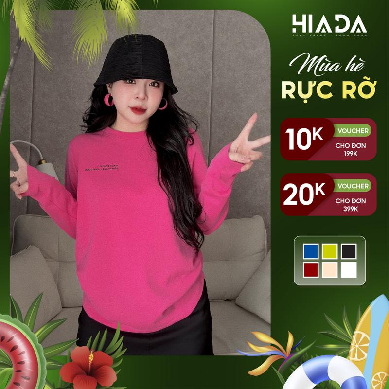  Áo Thun Babytee HIADA Cổ Tròn Dài Tay Chất Liệu Cotton Quảng Châu- In Cao Thành    HIADA 21   