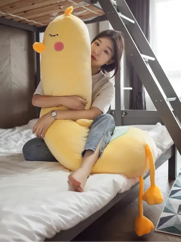 Gấu bông Gối Ôm Con Gà Dài Ngộ Nghĩnh Dễ Thương Thú Bông Thú Nhồi Bông Toy Đồ Chơi 4