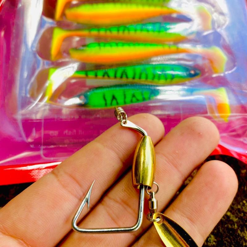 Mồi mềm câu lure NFF dài 7cm + lưỡi AR15 4cm form độ Vh Tân - Câu cá Fishing