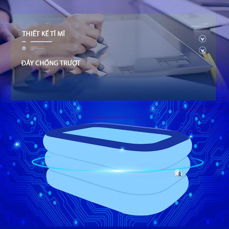 Product Introduction of HỒ BƠI 1M5 3 TẦNG CHO BÉ TẶNG KÈM BƠM ĐIỆN - BỂ BƠI NHIỀU TẦNG CHO TRẺ EM - CÓ NHIỀU KÍCH CỠ. Em bé Trẻ mới tập đi Bé gái Bé trai Mềm Giáo dục sớm 9