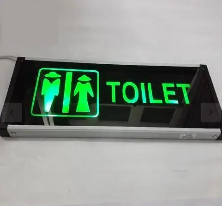 Bảng đèn LED treo Toilet, EXIT lối thoát, TRÁI, PHẢI, xuống dưới, CẦU THANG