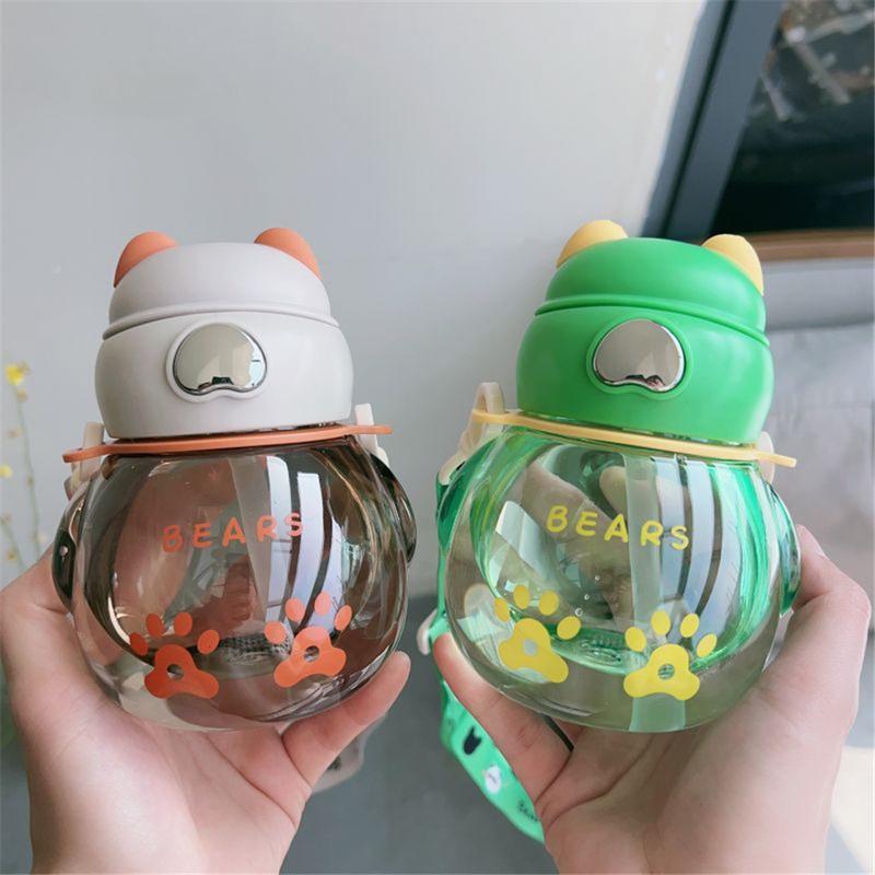 Cute Portable Childrens Sippy Cup, Fashionable Portable Handle Design, Coffee Cup, Cartoon Childrens Water Cup, Portable And Large Capacity 0