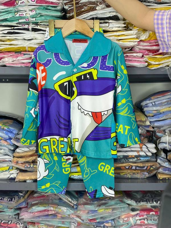 (15-45kí) Bộ Pijama tay dài quần dài bé trai thun lạnh 3D, chất vải thun lạnh mềm mịn mát loại 1 5