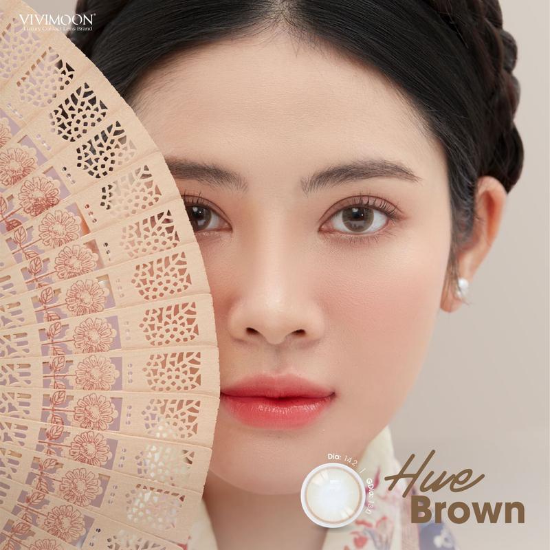 Tặng khay đựng - Giá 01 đôi Tổng hợp Lens cận cho mắt thở màu nâu và xám tự nhiên 6 tháng đeo đi học đi làm đi chơi thoải mái đến Kính áp tròng Vivimoon HCM