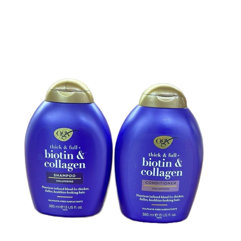 Cặp dầu gội và xã biotin tím dành cho tóc rụng nhiều Collagen