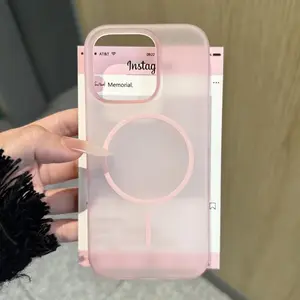 COD Magnetik Case Casing Untuk iPhone 11 13 15 14 12 16 Pro Max 15 14 Plus + Casing Ultra Slim Transparan Matte Case