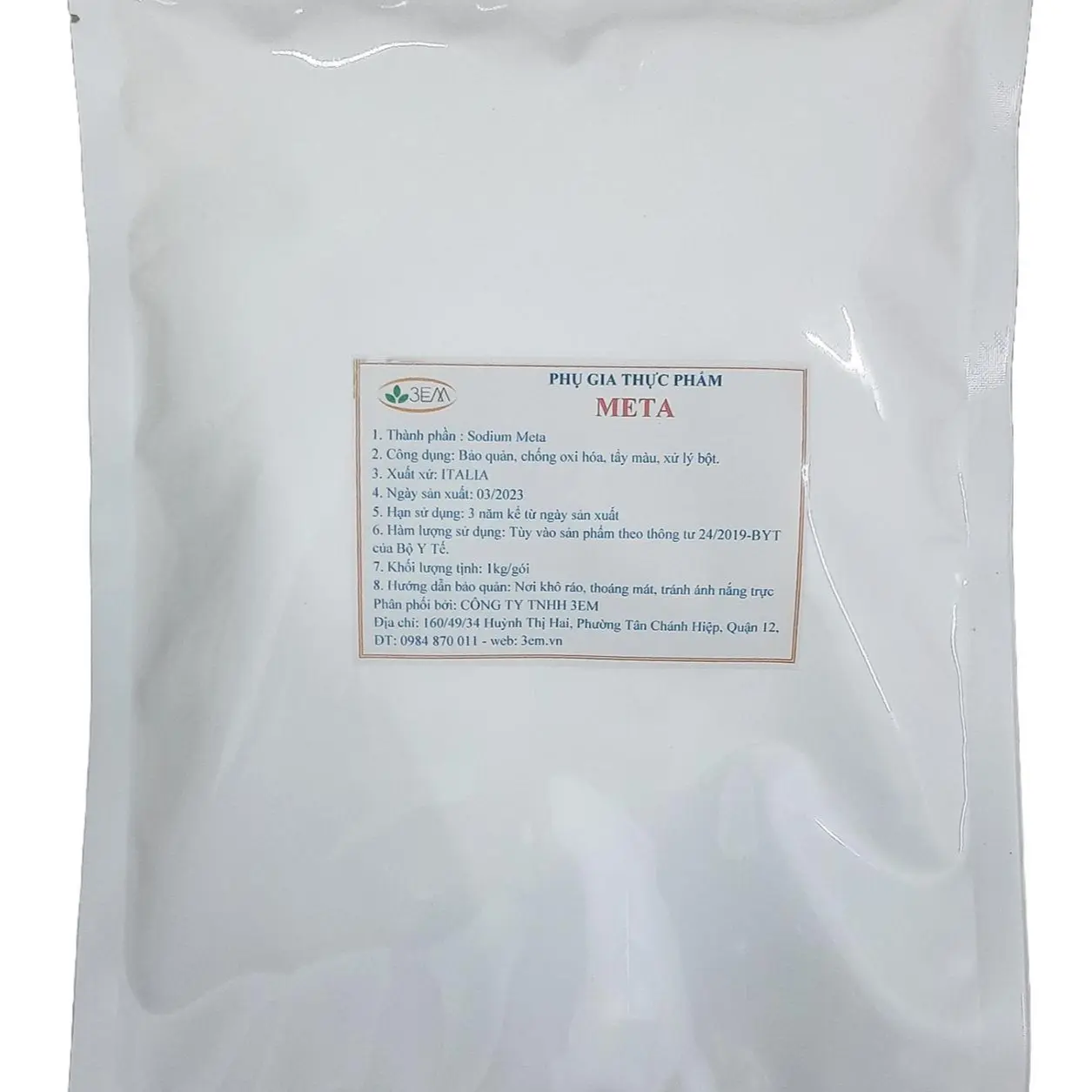META - SODIUM META - Tẩy Trắng và Bảo Quản Thực Phẩm