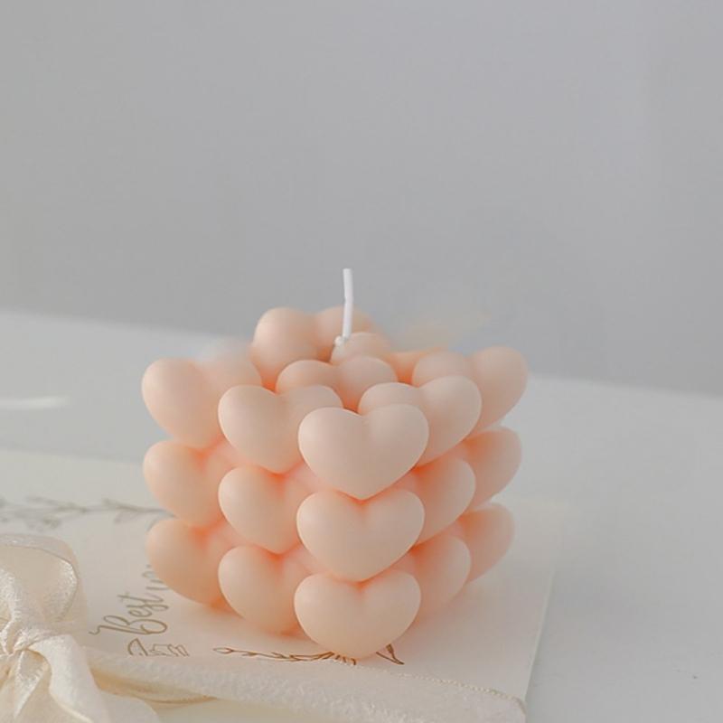 Product Introduction of 1 piece Love Candle Gift, Heart Handmade Magic Cube Aromatherapy Tanabata Gift, Companion Gift, Birthday Candle, Home Decor, Room Decor, weddings Decor, Tabletop Decor, Aromatherapy Gift 11