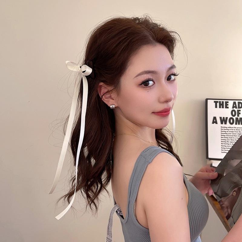 Product Introduction of Kẹp tóc nơ ruy băng 1 NƠ đuôi dài, nhiều màu ngọt ngào dễ thương NO11 27