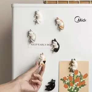 Magnet Kulkas Kucing Hiasan Rumah Aestetik Kucing Oren Pajangan Kulkas